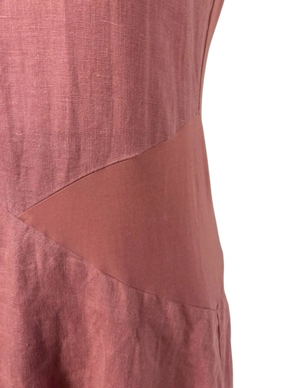 Sundance Women Sz S Dress 100% Linen Asymmetrical Layered Sleeveless Blush Pink - Picture 10 of 12